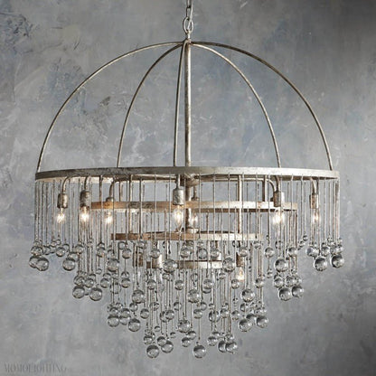 Aubrey Modern Crystal Ball 4 Tier Chandelier-Nobipets