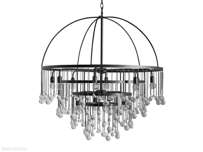 Aubrey Modern Crystal Ball 4 Tier Chandelier-Nobipets