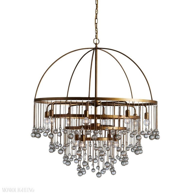 Aubrey Modern Crystal Ball 4 Tier Chandelier-Nobipets