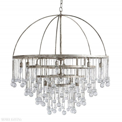 Aubrey Modern Crystal Ball 4 Tier Chandelier-Nobipets