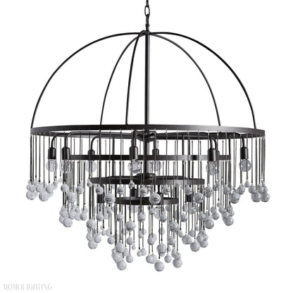 Aubrey Modern Crystal Ball 4 Tier Chandelier-Nobipets