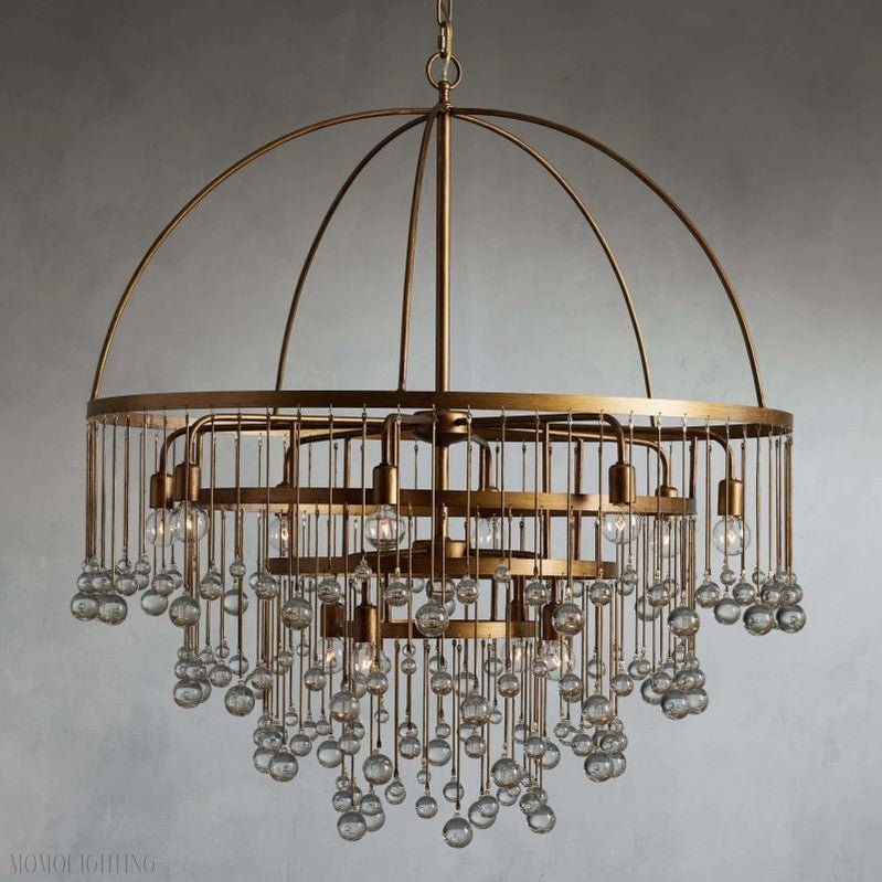 Aubrey Modern Crystal Ball 4 Tier Chandelier-Nobipets