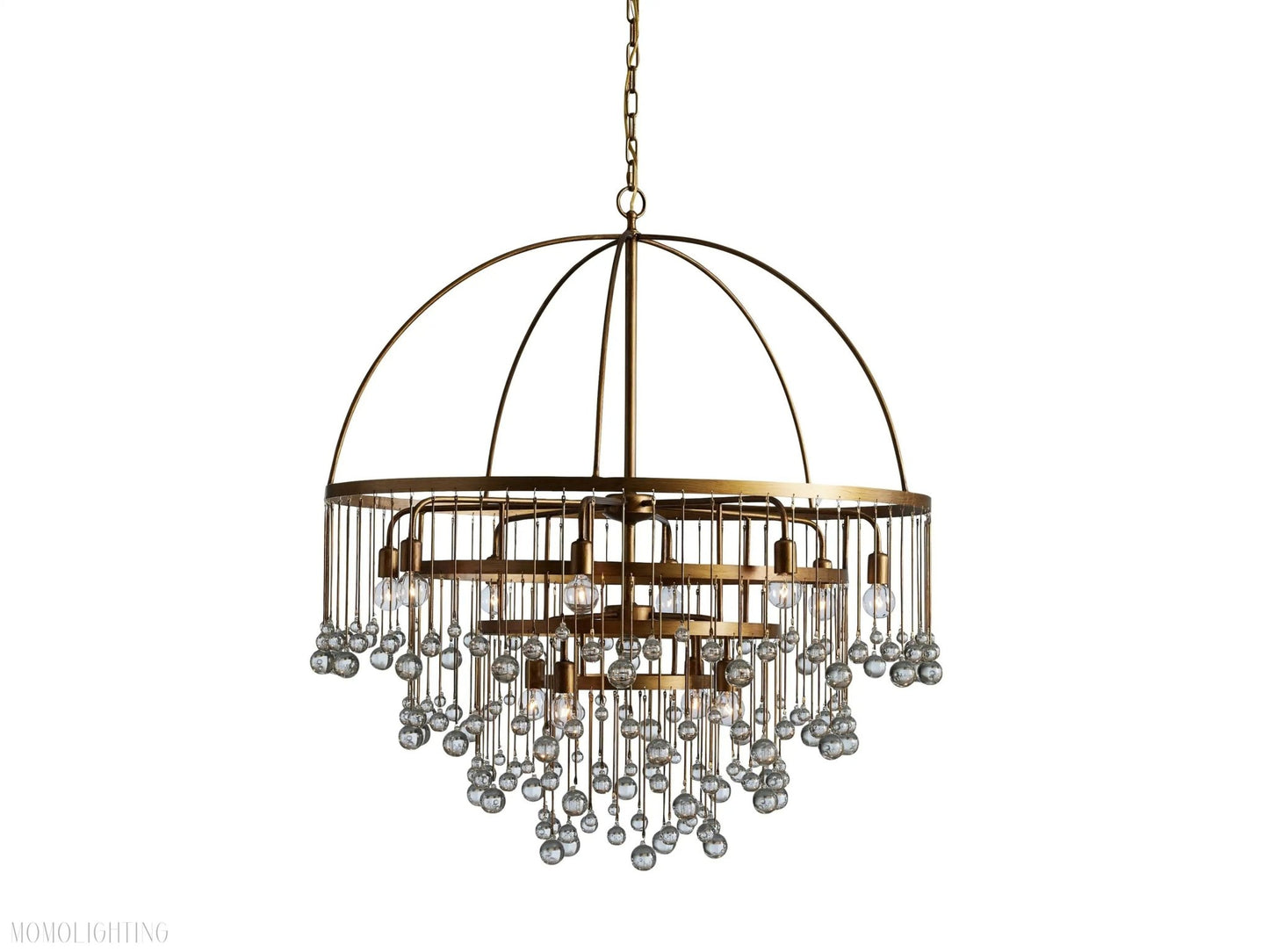 Aubrey Modern Crystal Ball 4 Tier Chandelier-Nobipets