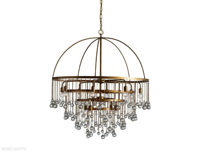 Aubrey Modern Crystal Ball 4 Tier Chandelier-Nobipets