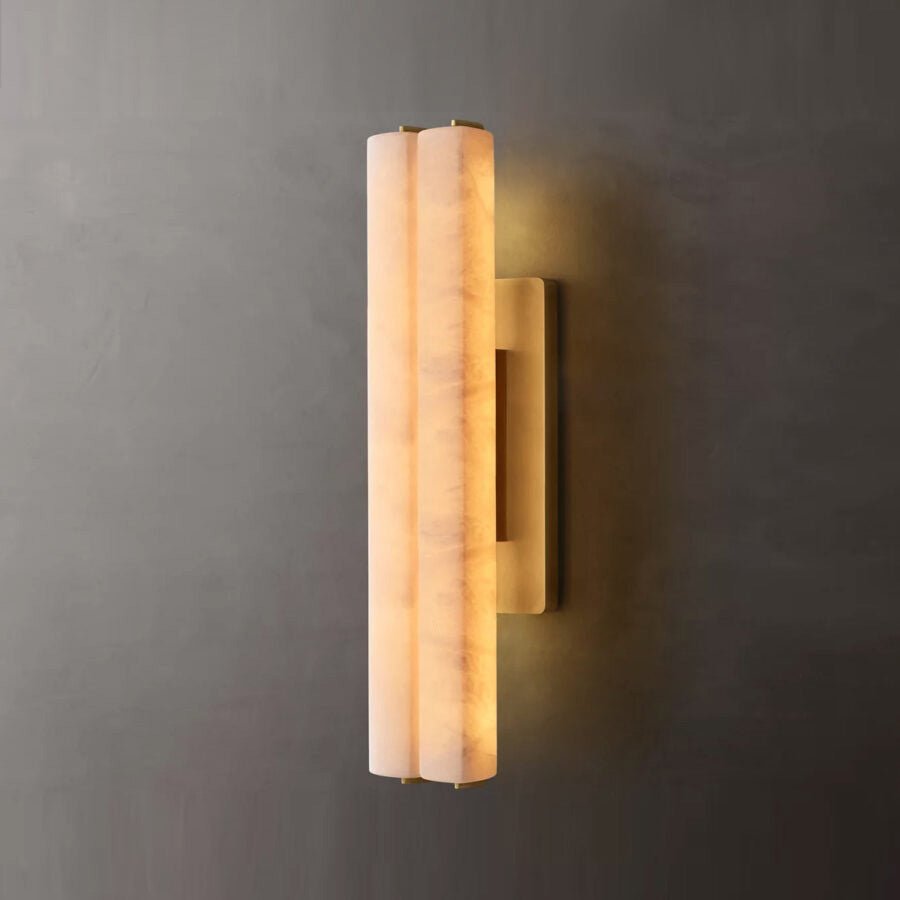 Audubon Alabaster Double Sconce