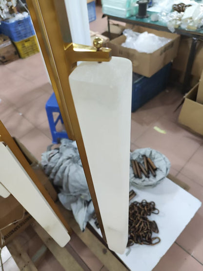 Audubon Alabaster Linear Chandelier 54"