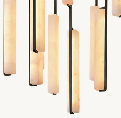 Audubon Alabaster Linear Chandelier 54"