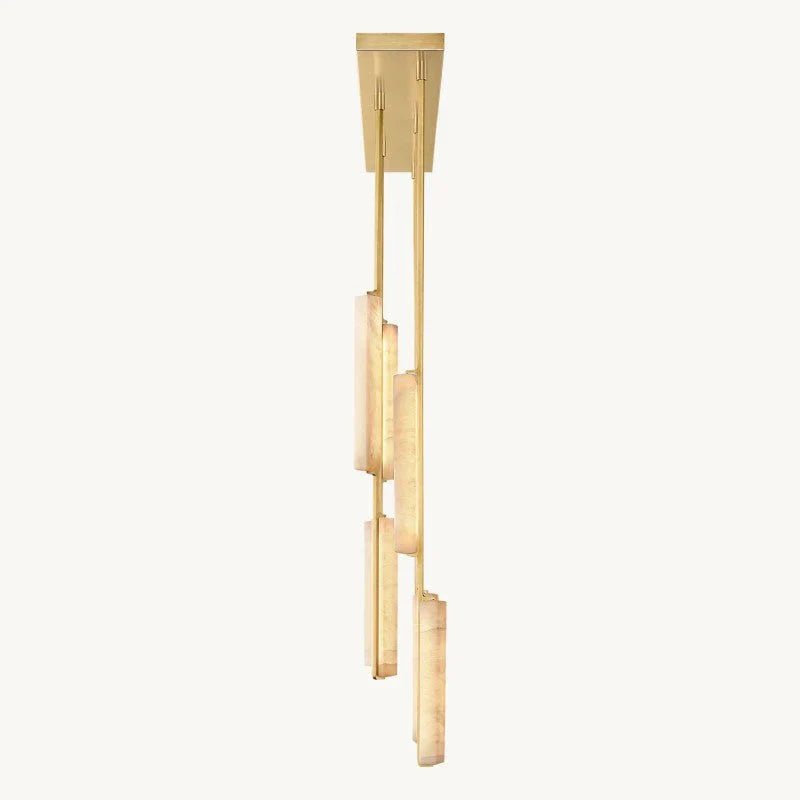 Audon Alabaster Linear Chandelier 54"-Nobipets