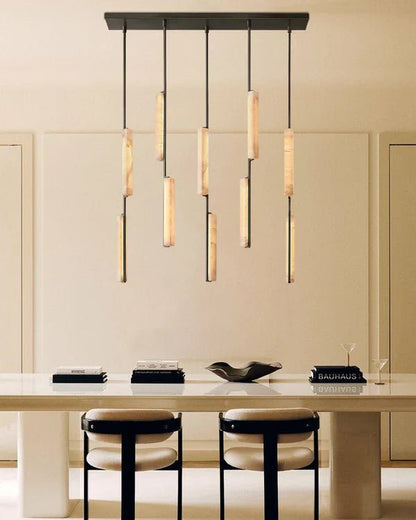 Audubon Alabaster Linear Chandelier 54"