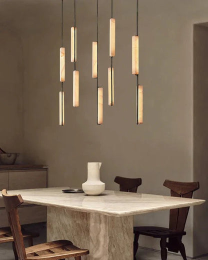 Audubon Alabaster Linear Chandelier 54"