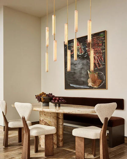 Audubon Alabaster Linear Chandelier 54"