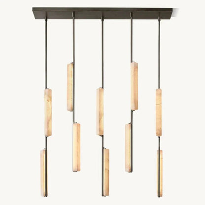 Audon Alabaster Linear Chandelier 54"-Nobipets