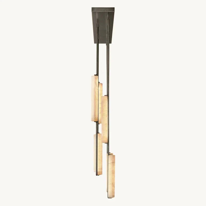 Audon Alabaster Linear Chandelier 54"-Nobipets