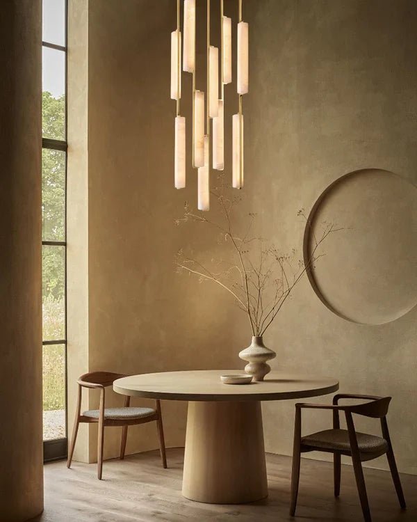 Audubon Alabaster Round Chandelier