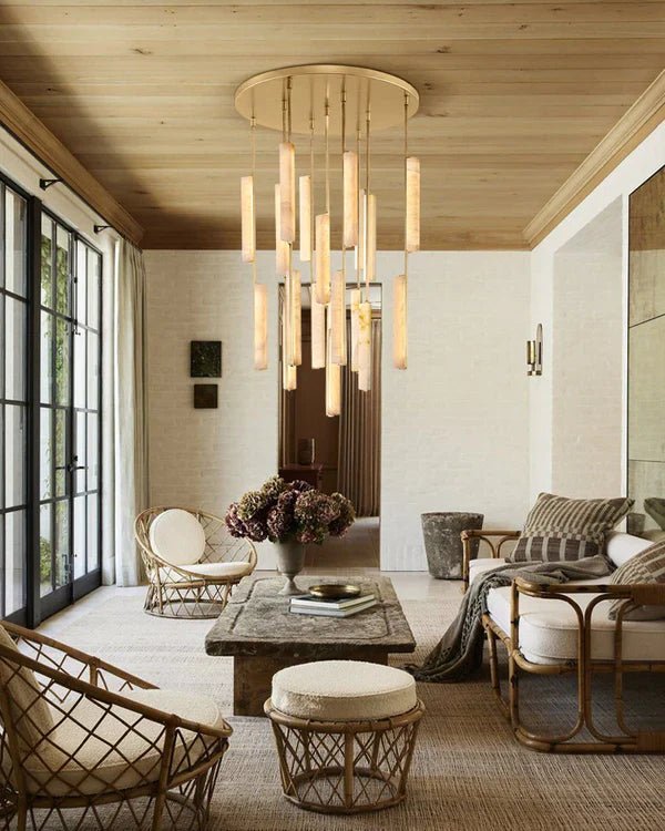 Audubon Alabaster Round Chandelier