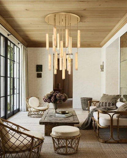 Audubon Alabaster Round Chandelier