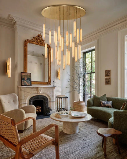 Audubon Alabaster Round Chandelier