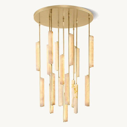 Audon Alabaster Round Chandelier-Nobipets