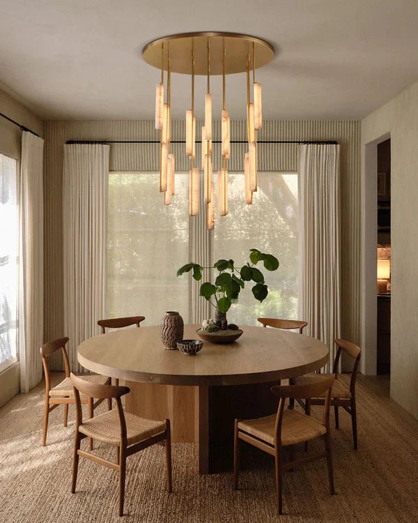 Audubon Alabaster Round Chandelier