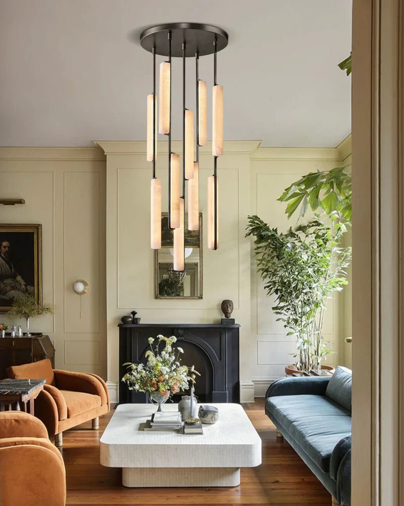 Audubon Alabaster Round Chandelier