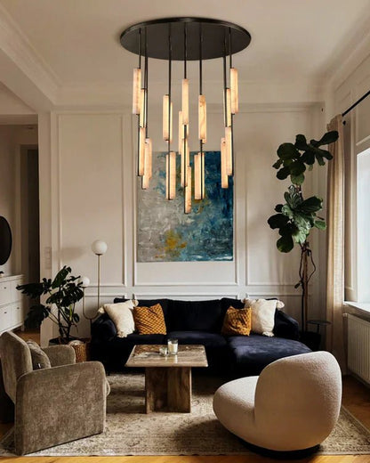 Audubon Alabaster Round Chandelier