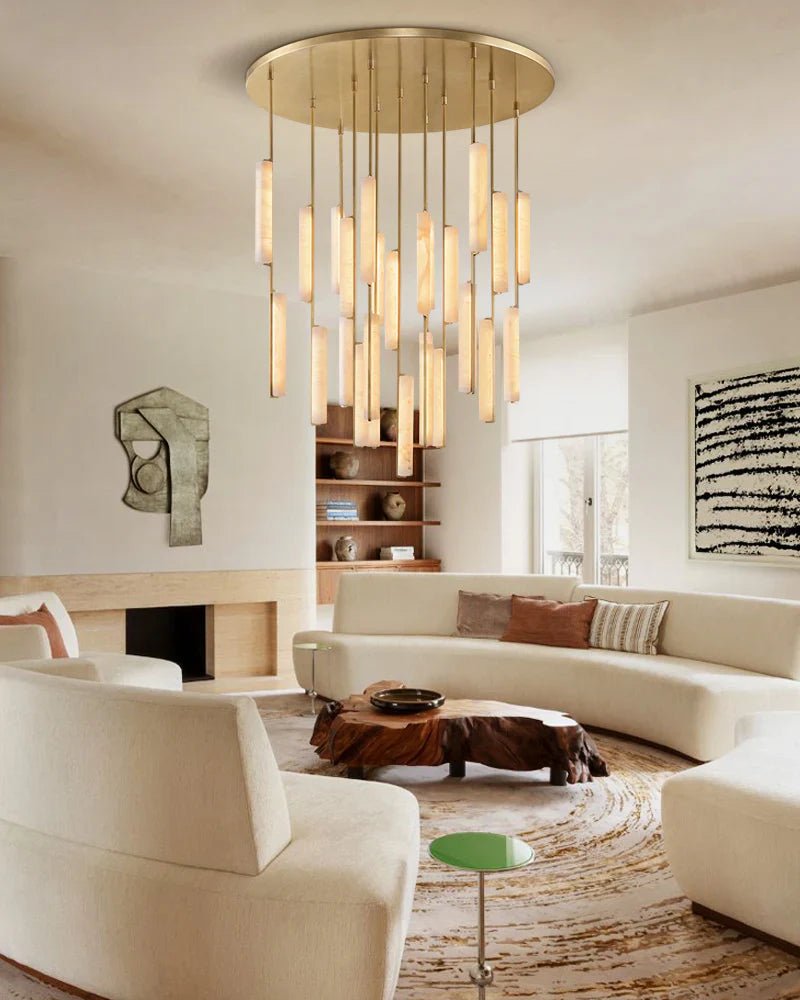 Audubon Alabaster Round Chandelier