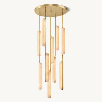 Audon Alabaster Round Chandelier-Nobipets