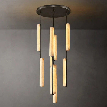 Audon Alabaster Round Chandelier-Nobipets
