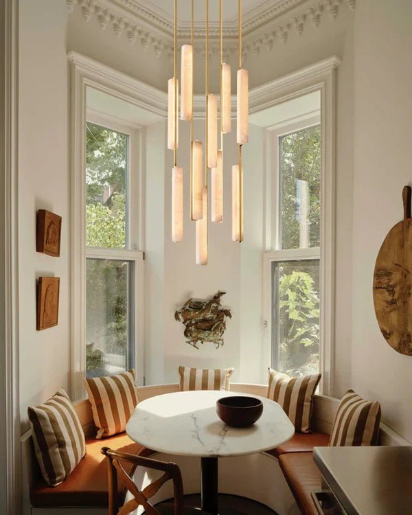 Audubon Alabaster Round Chandelier