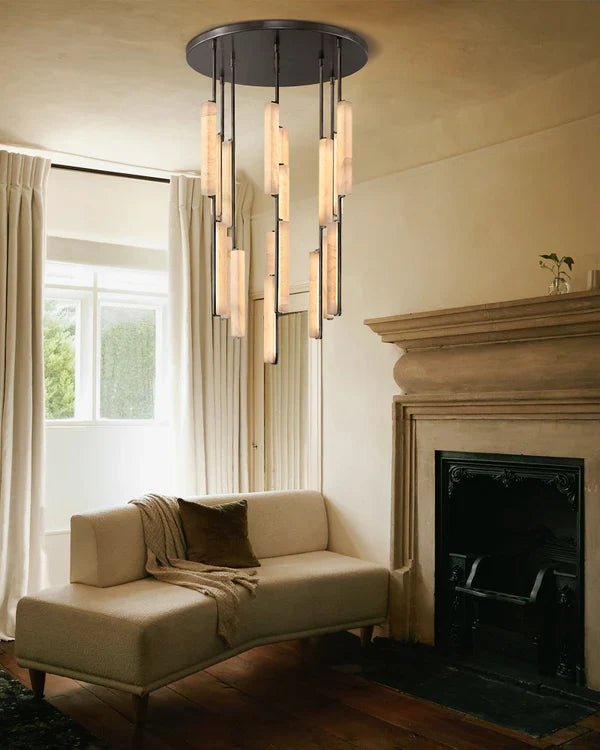 Audubon Alabaster Round Chandelier