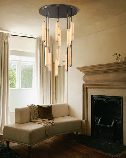 Audubon Alabaster Round Chandelier