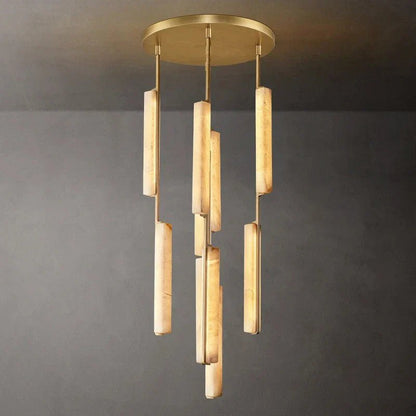 Audon Alabaster Round Chandelier-Nobipets