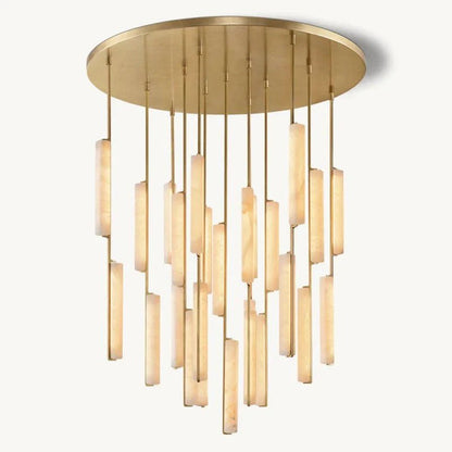 Audon Alabaster Round Chandelier-Nobipets
