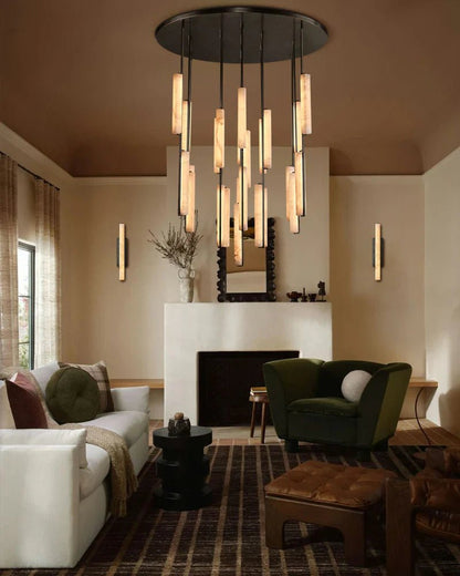 Audubon Alabaster Round Chandelier
