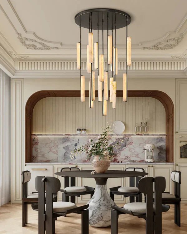 Audubon Alabaster Round Chandelier