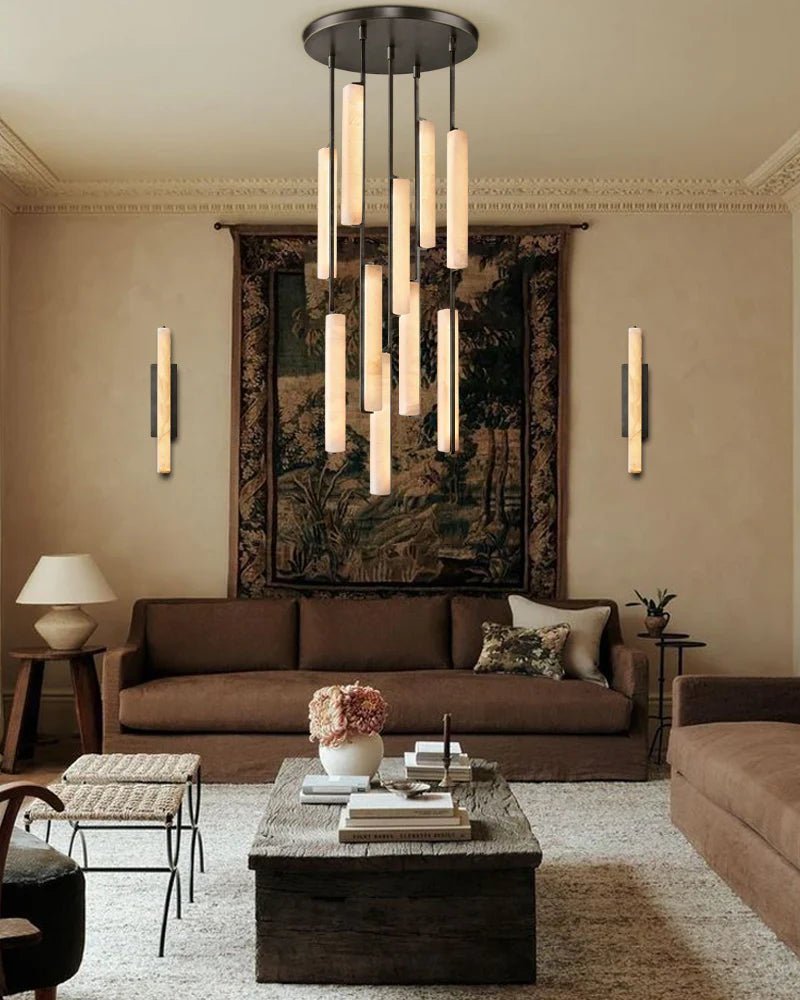 Audubon Alabaster Round Chandelier