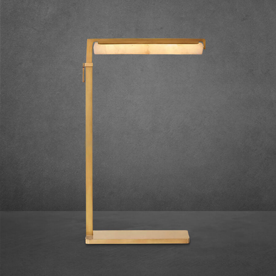 Audubon Alabaster Task Floor Lamp