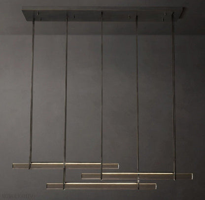 Audon Triple Bar Linear Chandelier-Nobipets