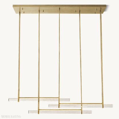 Audon Triple Bar Linear Chandelier-Nobipets