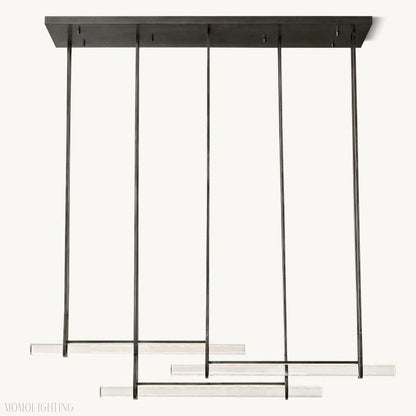 Audon Triple Bar Linear Chandelier-Nobipets