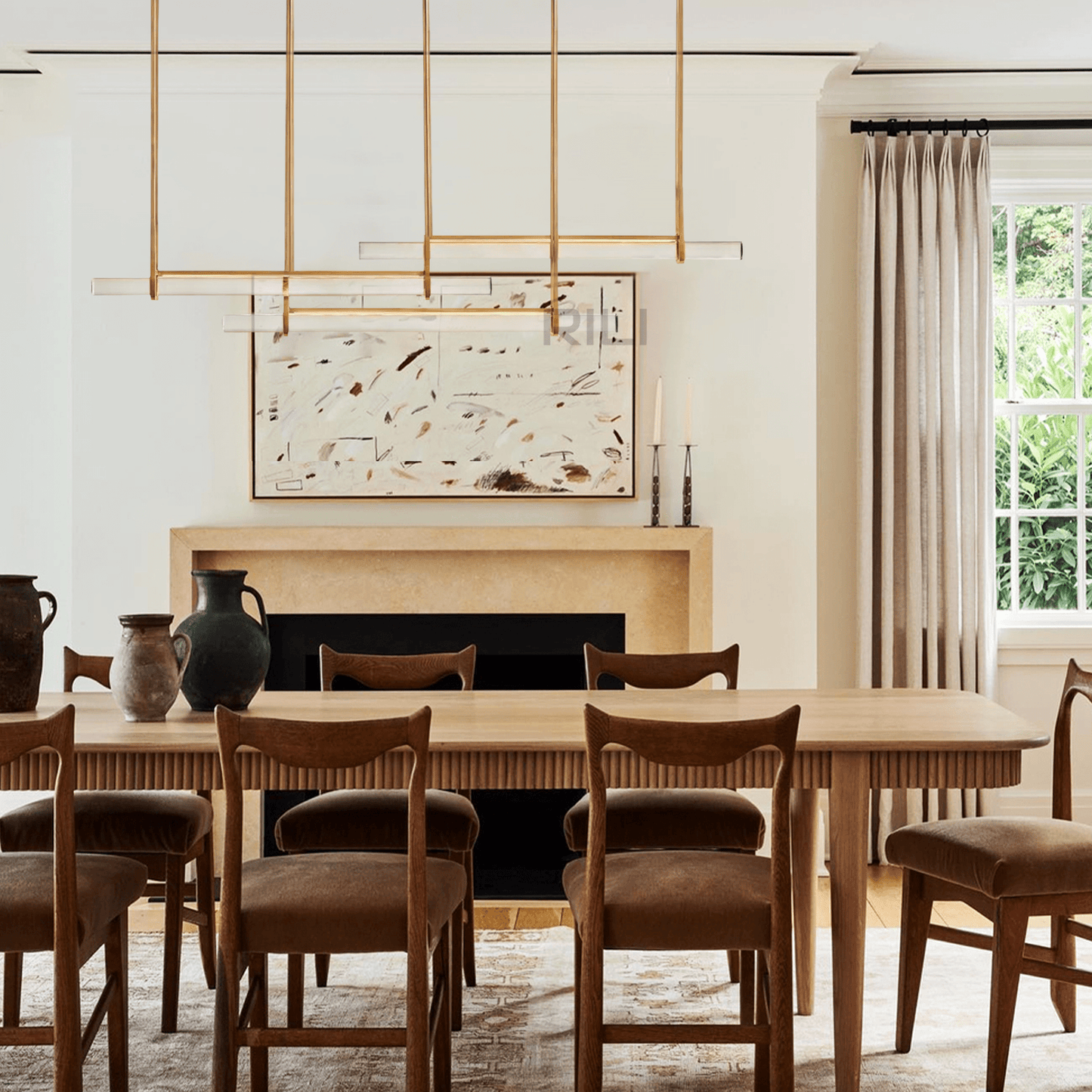 Audubon Triple Bar Linear Chandelier