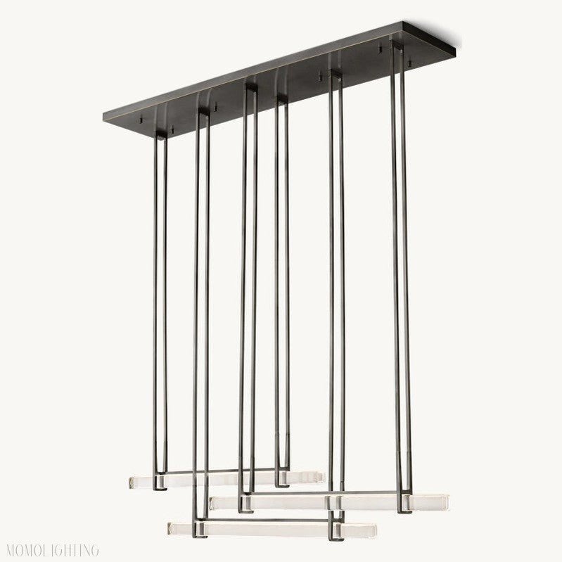 Audon Triple Bar Linear Chandelier-Nobipets