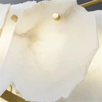 August Mordern Marble Linear Chandelier( Chains Version)-Nobipets