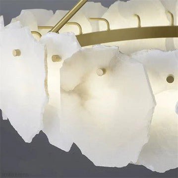 August Mordern Marble Linear Chandelier( Chains Version)-Nobipets