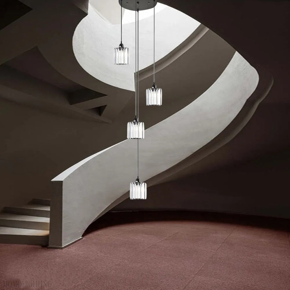 Ava Crystal Drop Chandelier 11.8''D-Nobipets