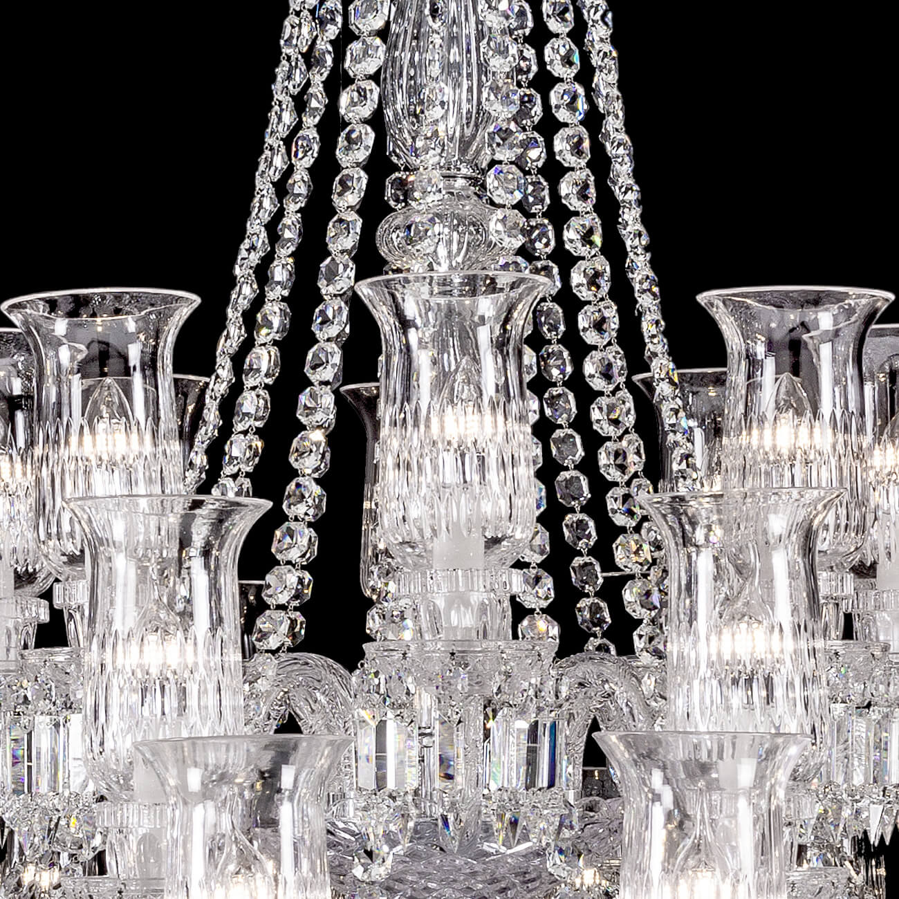 Baccarat Crystal Cups Chandelier For Living Room-Nobipets
