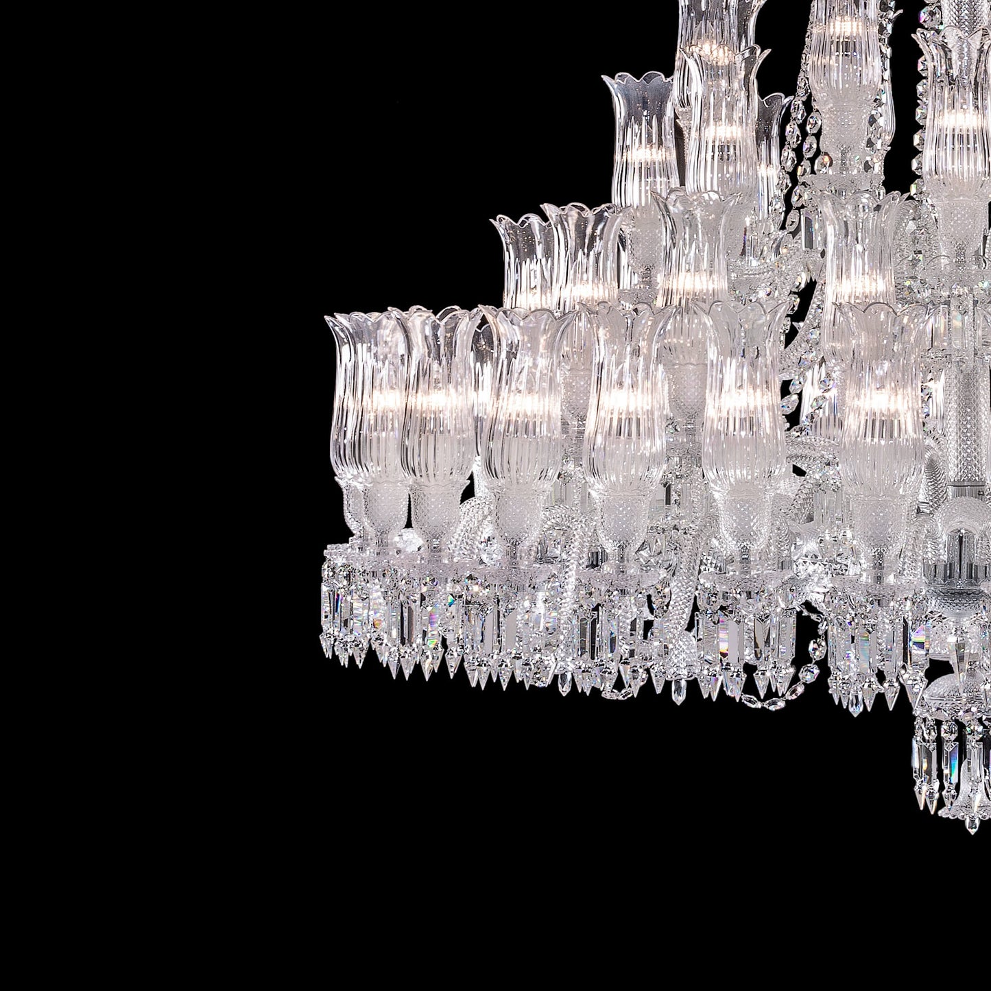 Baccarat Large Entrance Crystal Chandelier-Nobipets