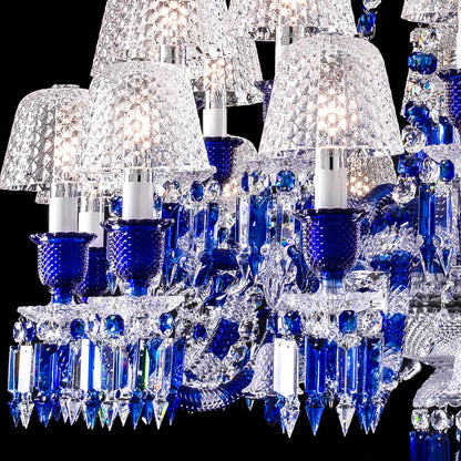 Baccarat Zenith Faunacrystopolis Blue Crystal Chandelier-Nobipets
