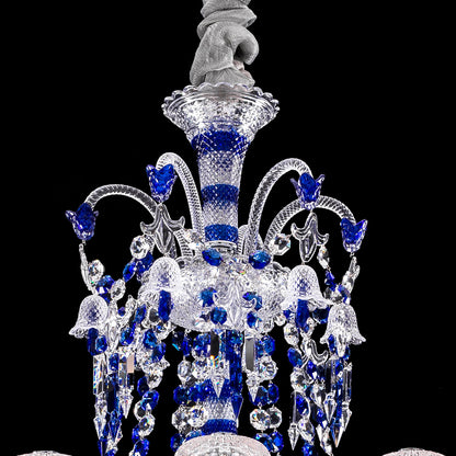 Baccarat Zenith Faunacrystopolis Blue Crystal Chandelier-Nobipets