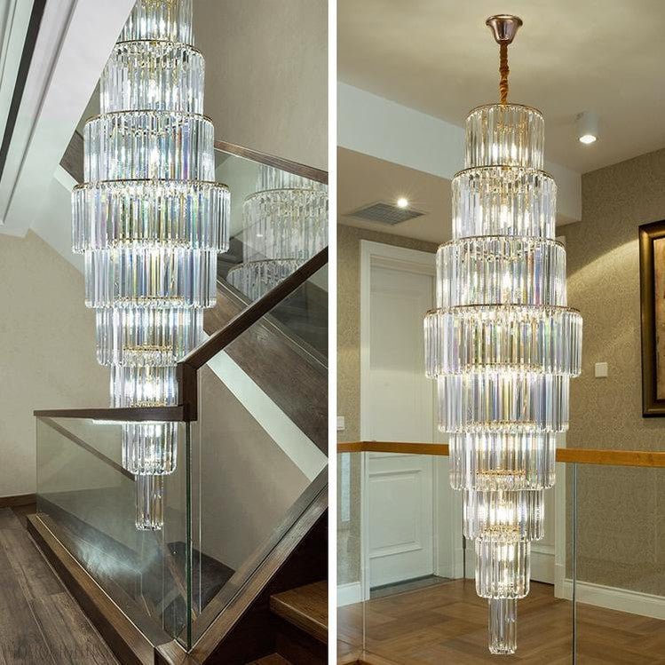 Bastian Multiple Tier Crystal Chandelier-Nobipets
